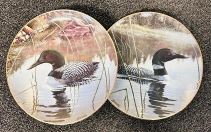 (2) Collectible Plates "Time For Reflection" By Derk- Limited Editions