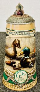 Collectible Ducks Unlimited Beer Stein- "Bert Graves Mallards" By Donald Boncela No. 08081 First Edition Classic Decoy Series