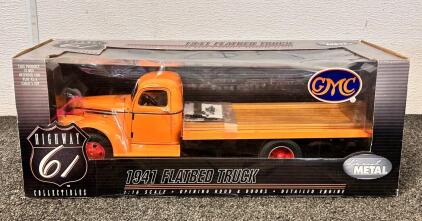 Highway 61 Collectibles 1941 Flatbed Truck 1:16 Scale, Opening Hood and Doors, Detailed Engine