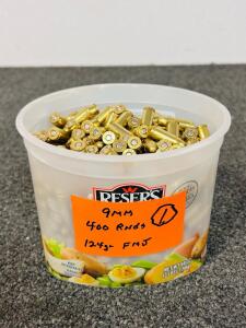 (400) Rounds Of 9mm 124 Gr. FMJ