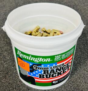 (350) Rounds Of 9mm Luger 115 Gr. FMJ In Range Bucket