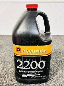 Full Bottle Of Accurate 2200 Double Base Smokeless Propellant (8 Lbs)