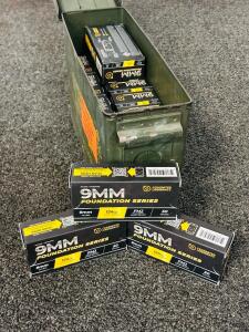 (800) Rnds Of Federated Ordnance 9mm 124 Gr. Ammunition In Metal Ammo Box