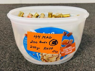 (200) Rnds Of 44 Mag. 240 Gr. RNFP