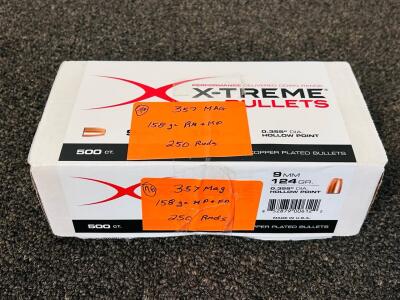 (250) Rnds Of 357 Mag. 158 Gr. HP+FP