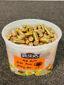 (250) Rnds Of Speer 45 Auto 230 Gr.