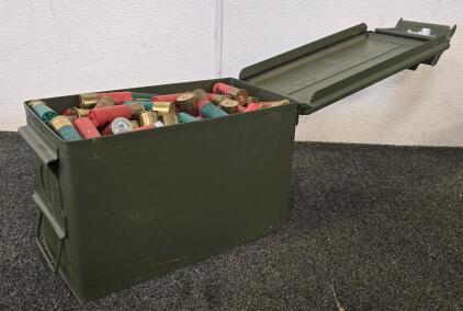 (200) Rounds Of Mixed 12ga Shotgun Ammunition In Metal Ammo Can