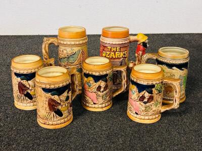 (7) Collectible Beer Steins