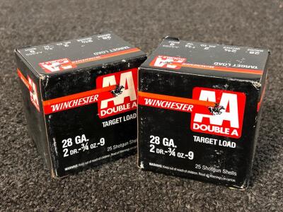 (50) Rnds Of Winchester Target Load 28 Ga. Shotgun Shells