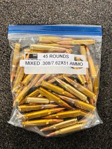 (45) Rnds Of Muxed .308/ 7.62x51 Ammo