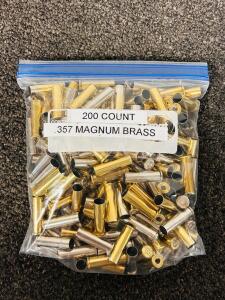 (200) Count .357 Magnum Brass Casings