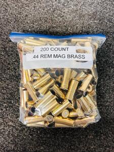 (200) Count .44 REM Mag Brass Casings