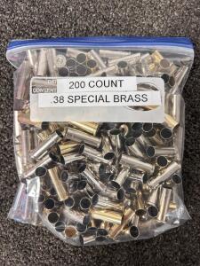 (200) Count .38 Special Brass Casings