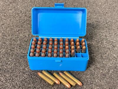 (50) Rnds Of .30 Carbine Ammo In Blue Case
