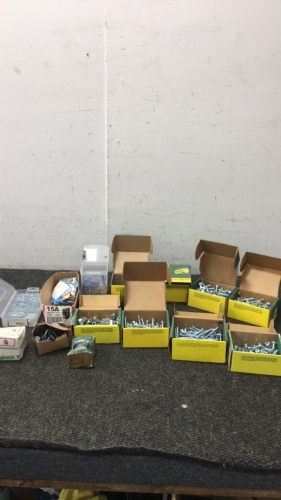 (8) Boxes Of Bolts And Screws And Other Various Fasteners