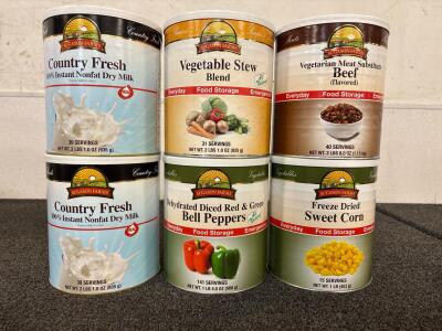 Survival Food - 6 Assorted - #10 Cans