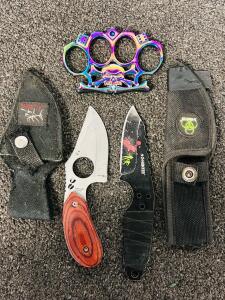 Browning Model 087 Knife, Z-Hunter Dagger and Multicolored Paperweight