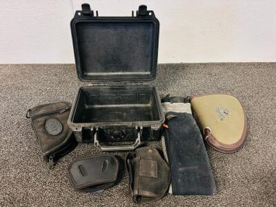 Pelican 1200 Locking Cas, (4) Holsters and (2) Rifle Covers