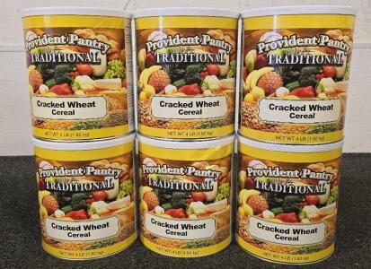 Survival Food- (6) Cans Of Cracked Wheat Cereal
