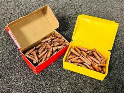 (2) Partial Boxes Of Hornady and Speer 6mm Cal Bullets