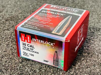 Unopened Box Of Hornady Interlock 30 Cal 150 Gr. SP