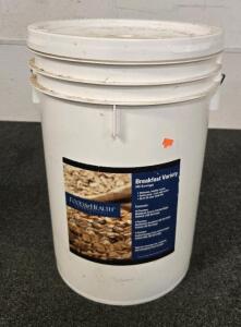 MRE Food Storage Bucket Including Breakfast Variety Options