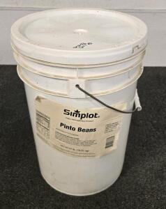 31 lbs Bucket Of Food Storage Pinto Beans