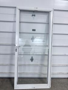 Andersen 3000 Series Storm Door, White, 80x36 inches, Aluminum Frame