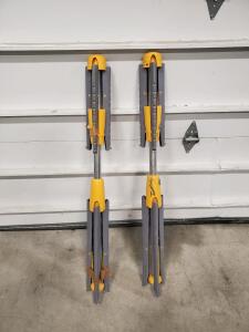 Hangaway Foldable Drying Rack, Yellow & Gray, Adjustable Height