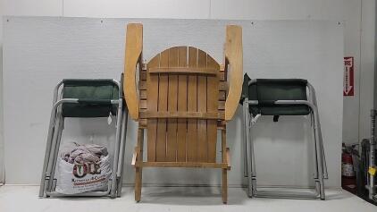 Corona Adirondack Chair, Wooden, Folding, Includes Cover and Chairs