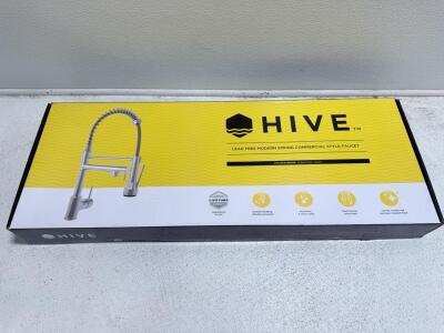 Hive H-KF009-BN Brushed Nickel Kitchen Faucet, Dual Function Spray