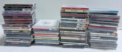 Diverse CD Collection with Various Artists and Genres, Approx. 50+ Discs
