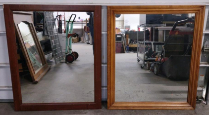 (2) 35"x 42" Framed Wall Mirrors