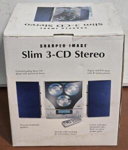 Vintage Sharper Image Slim 3-CD Stereo *Brand New in Box*