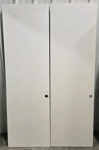 (2) XL Smooth-Face Primed Solid Core Wood Door - 29&frac34;" x 95⅞"