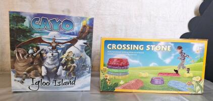 (1) Red Wolf - CAYO Igloo Island Board Game & (1) Musical Light up Stepping Stones Set