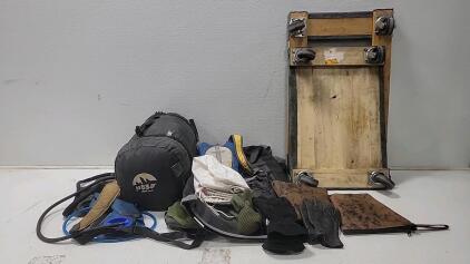 CamelBak Hydration Pack, Backpack, Sleeping Bag, Military Stool & Dolly Set
