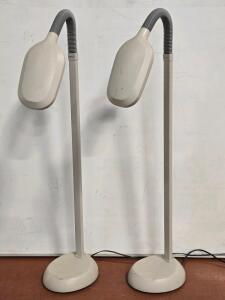 (2) Verilux Adjustable Floor Lamps - 44"H