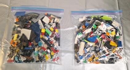 (2) 1-Pound Bags Of Assorted Lego Bricks, Blocks & Parts