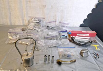 (1) Magnetic Pick Up Tool, (3) Spark Plug Sockets, (1) Gas Torch Tip & Assorted Automotive Tools & Hardware