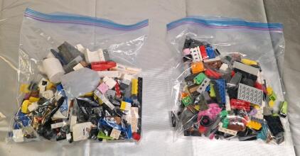 (2) 1-Pound Bags Of Assorted Lego Bricks, Blocks & Parts