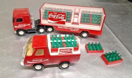 (2) Vintage Coca-Cola Die-Cast Delivery Trucks