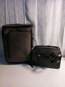 Joy Mangano Clothes It All 2-Piece Weekender Luggage Bag Set -17"L x9"W x24"H & 16"L x7"W x12"H
