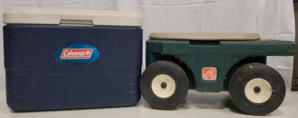 Coleman Cooler And Yard Wagon