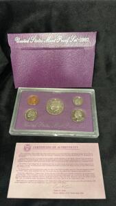 1992 U.S. Mint Proof Set W/Box & COA