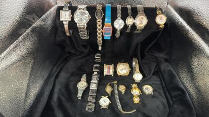 Big Assorted Lot Of Women&rsquo;s Watches Includes Names Like - Gucci, Carriage, Relic, Citizen & More