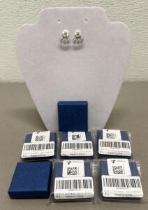(7) Pairs Of Brand New 925 Sterling Silver Earring Sets ($30 Retail Value Each