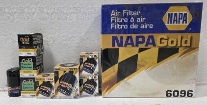 NAPA Gold Oil and Air Filters, Models 7938, 1348, 1215, 1515, 1516, 6096