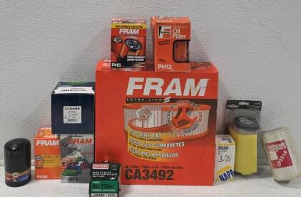 FRAM, NAPA, Fleetguard Automotive Filters Assortment - Oil, Air & Fuel