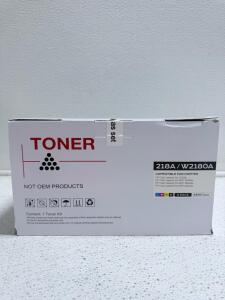 HP Compatible 218A/W2180A Toner Cartridge Kit, 4900 Pages, CMYK, 4 Pack